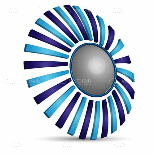 Abstract Blue Circular Design